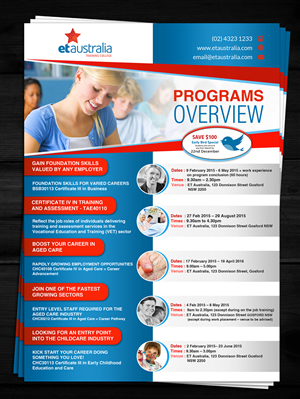 Flyer Design by ESolz Technologies for ET Australia | Design #4941519