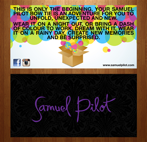 Welcome Card Project for bow tie business  | Card Design by MPStudio