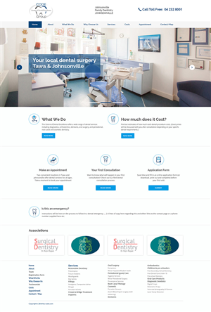 Modern home page design for a Dental Surgery | Web Design by ThemeDesk Technology