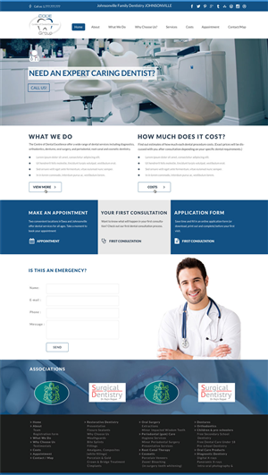 Modern home page design for a Dental Surgery | Web Design by Advent Innovative
