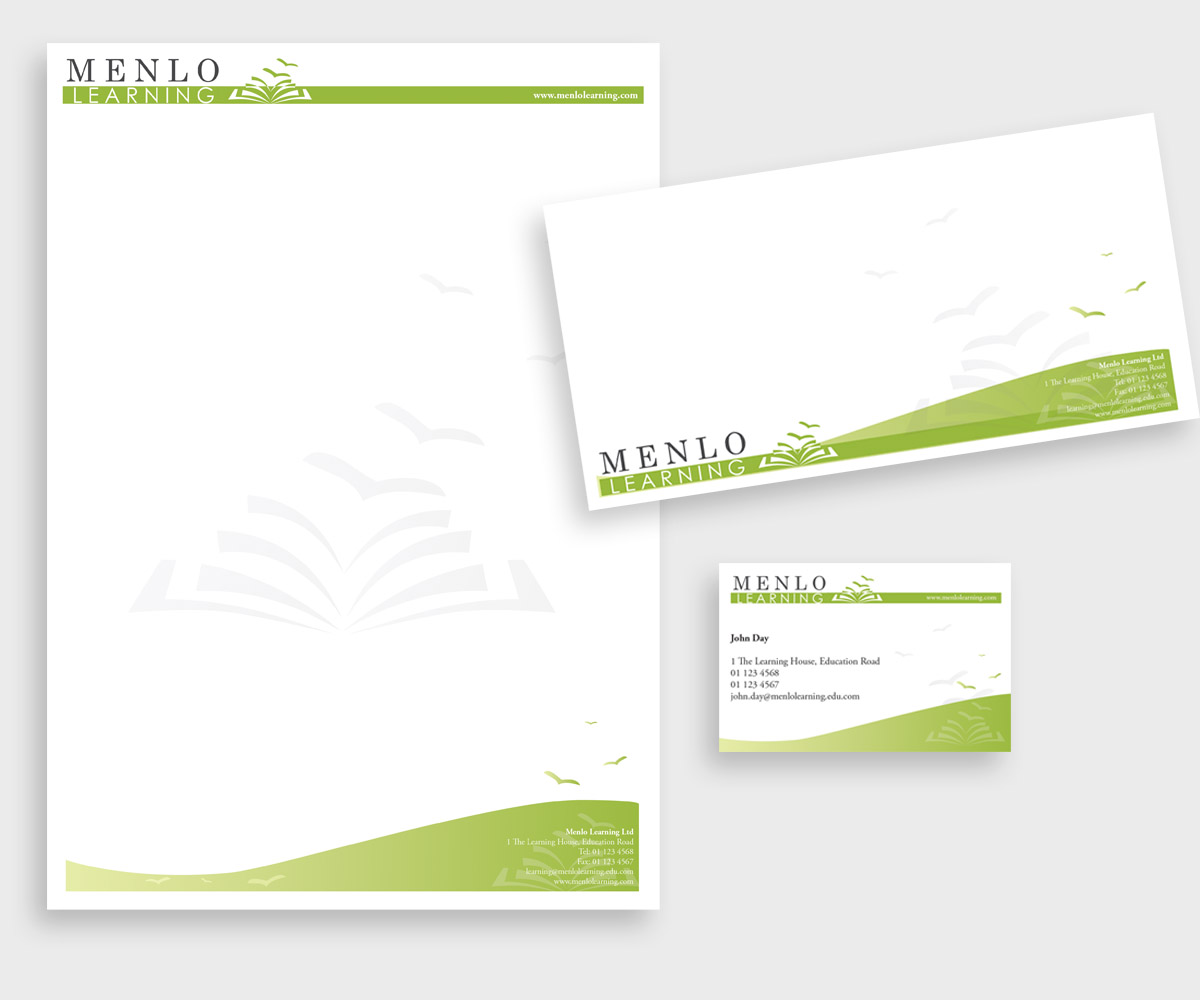 Stationery Design by Robert for Menlo Learning | Design #1386394