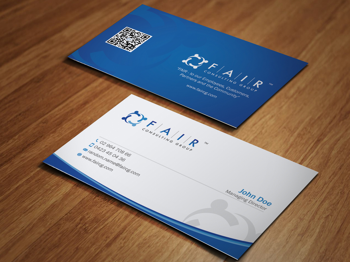 Business Card Design by acgrapix for FAIR Consulting Group Pty Ltd. | Design #1398268
