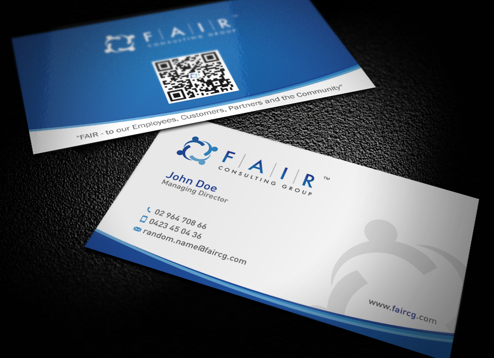 Diseño de Tarjeta de Presentación por acgrapix para FAIR Consulting Group Pty Ltd. | Diseño #1408348