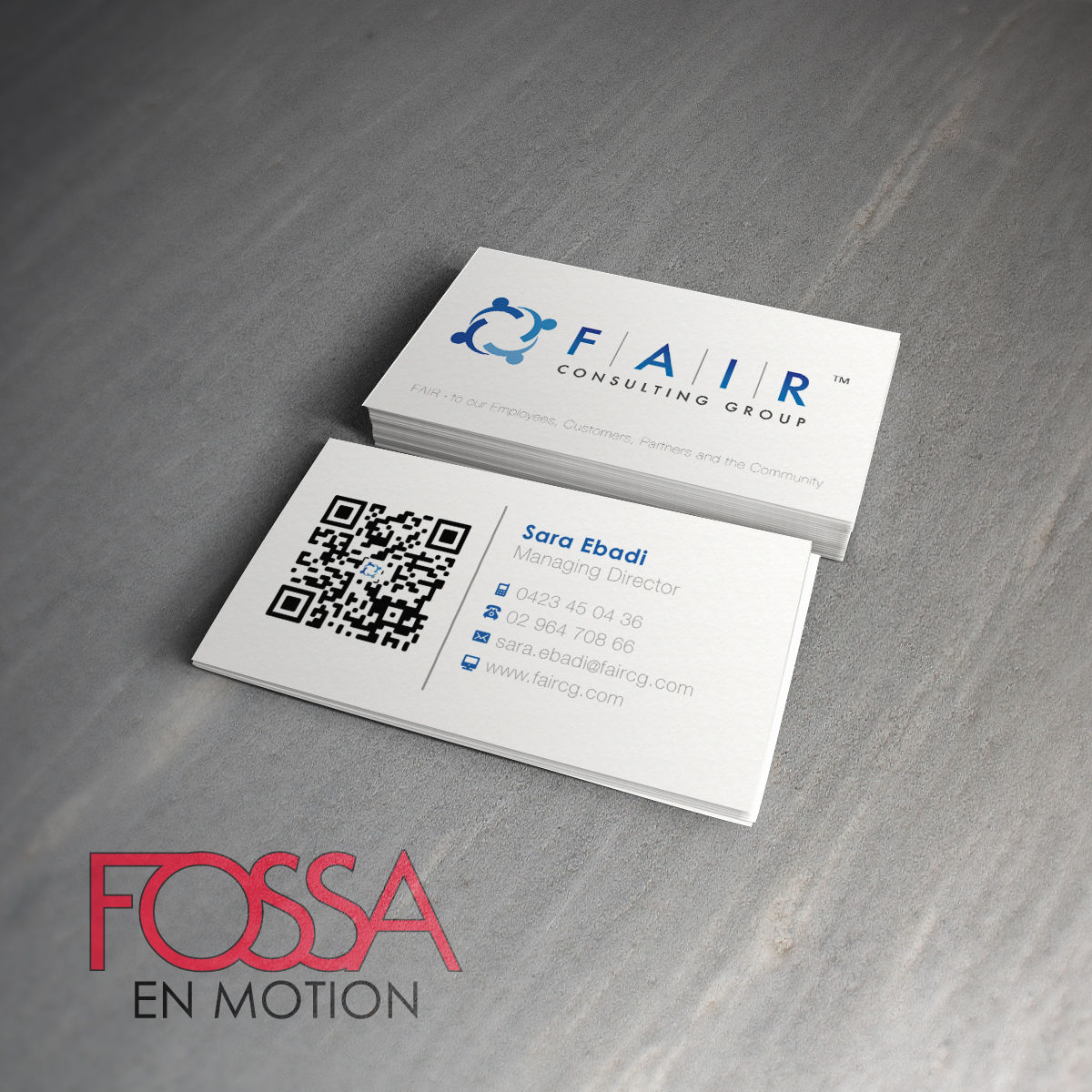 Visitenkarten-Design von Fossa für FAIR Consulting Group Pty Ltd. | Design #1414540