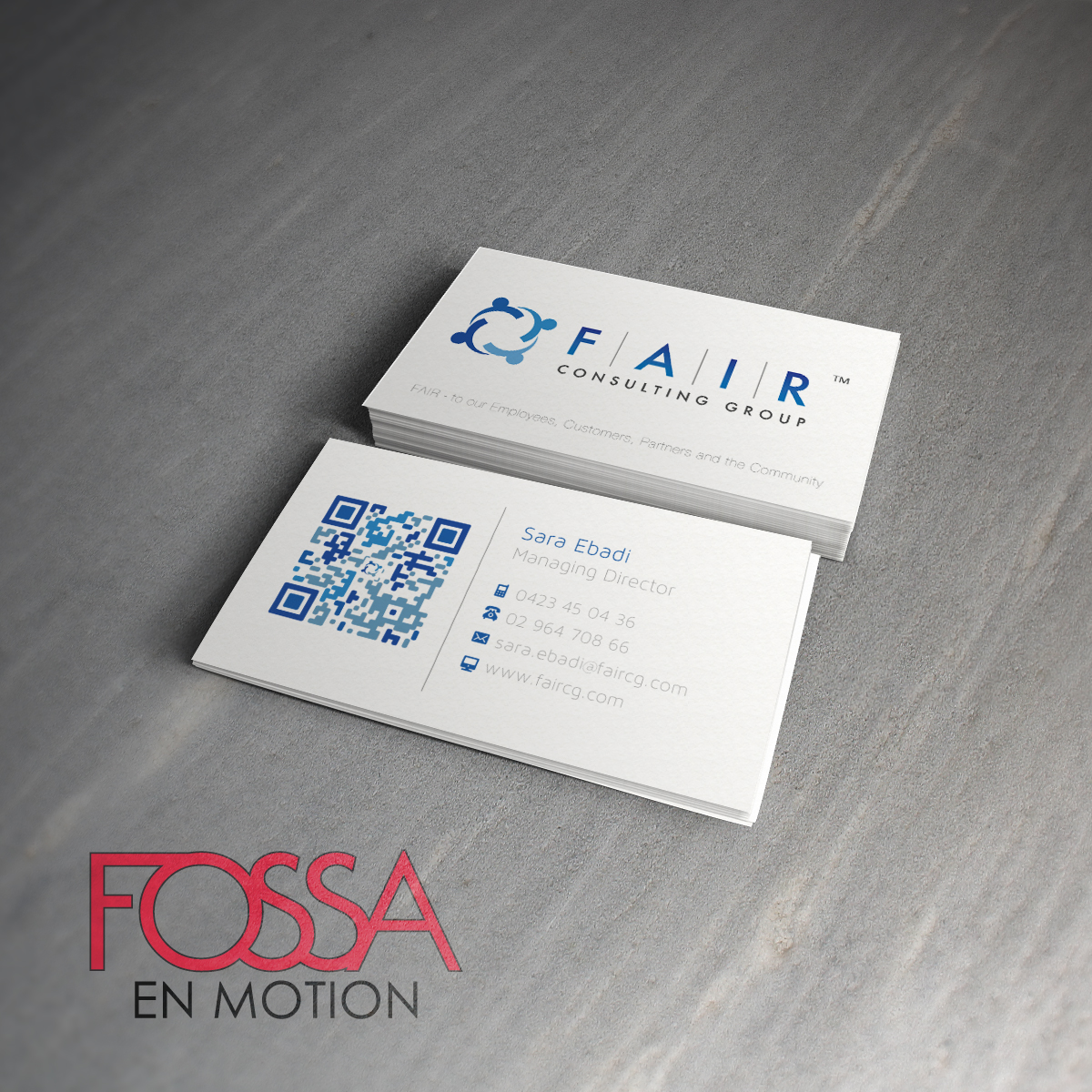 Visitenkarten-Design von Fossa für FAIR Consulting Group Pty Ltd. | Design #1414557