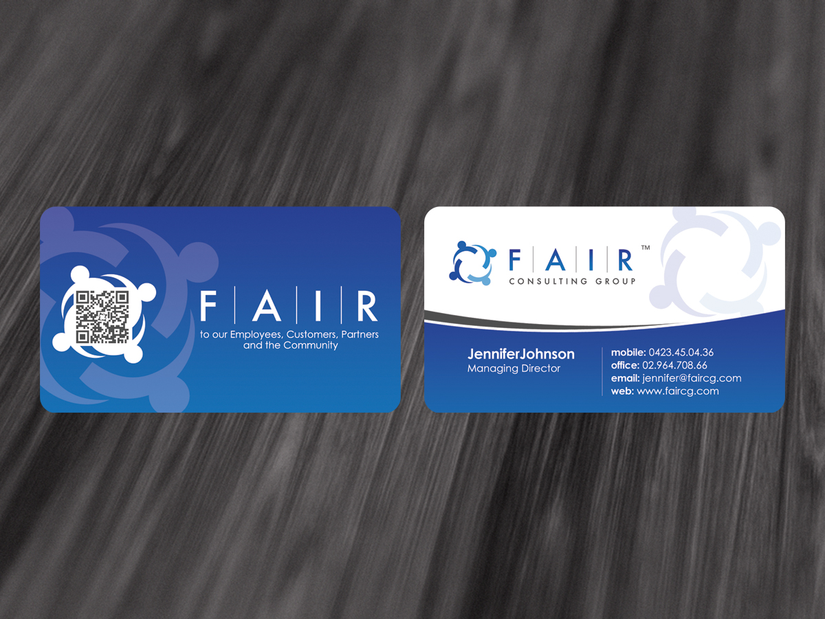 Diseño de Tarjeta de Presentación por diRtY.EMM para FAIR Consulting Group Pty Ltd. | Diseño #1395059