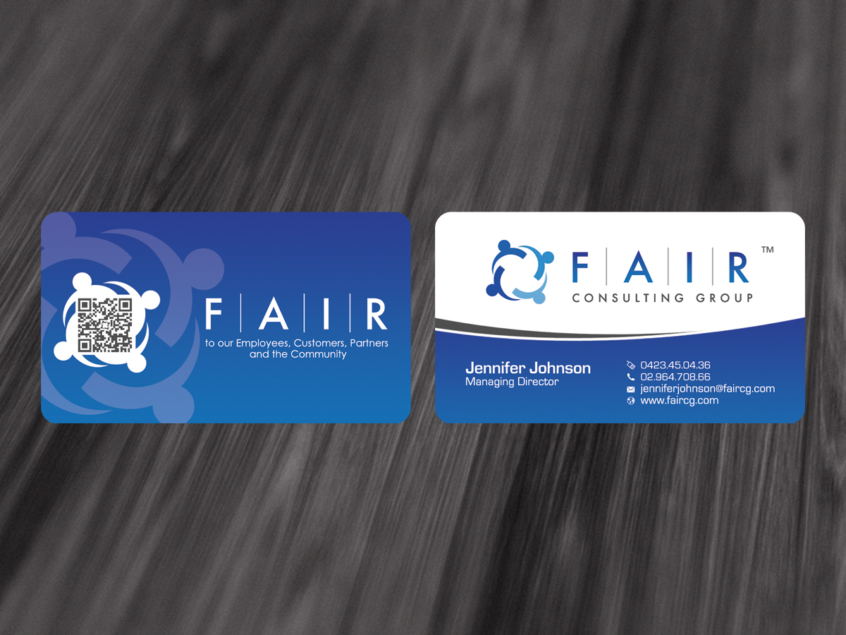 Business Card Design by diRtY.EMM for FAIR Consulting Group Pty Ltd. | Design #1407413