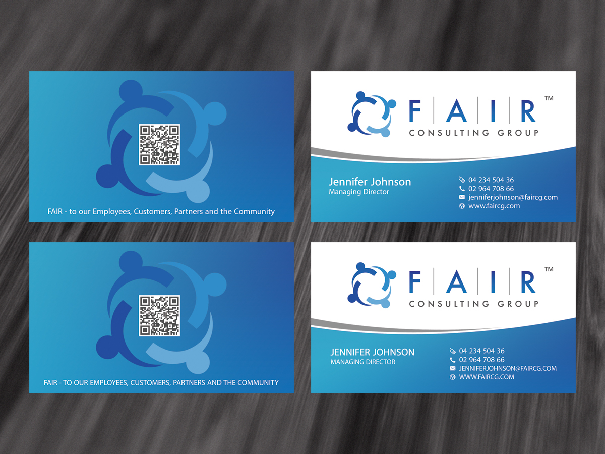 Visitenkarten-Design von diRtY.EMM für FAIR Consulting Group Pty Ltd. | Design #1431511