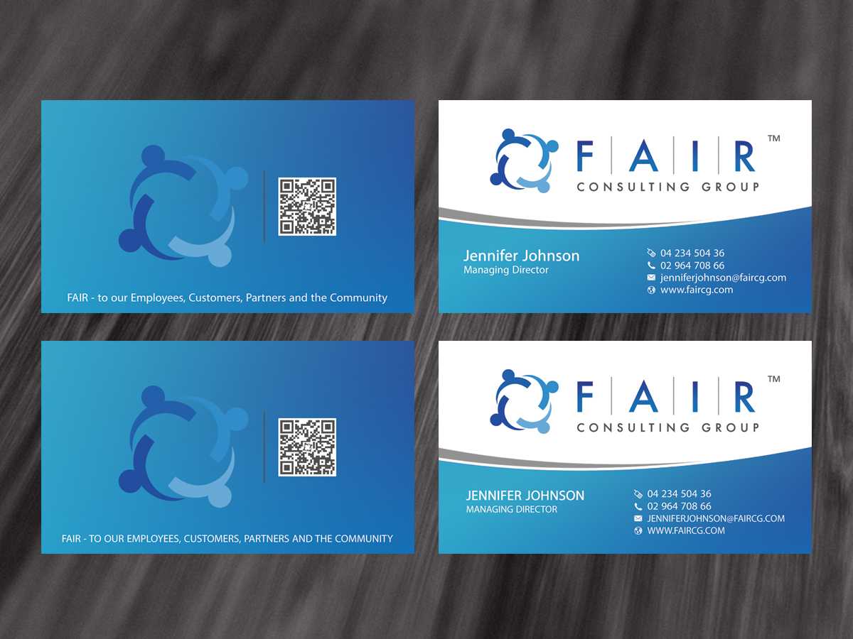 Visitenkarten-Design von diRtY.EMM für FAIR Consulting Group Pty Ltd. | Design #1431520