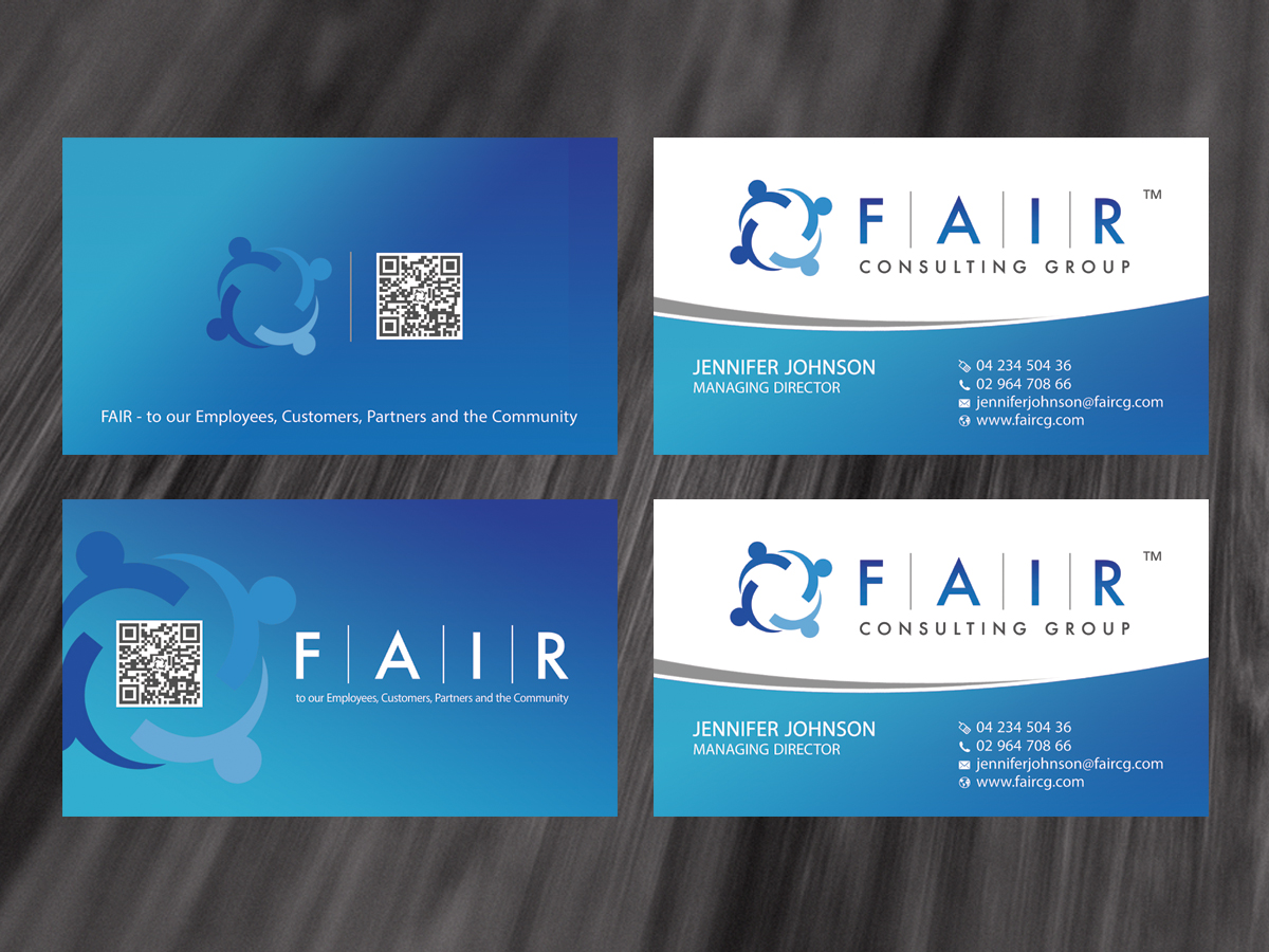 Visitenkarten-Design von diRtY.EMM für FAIR Consulting Group Pty Ltd. | Design #1433764