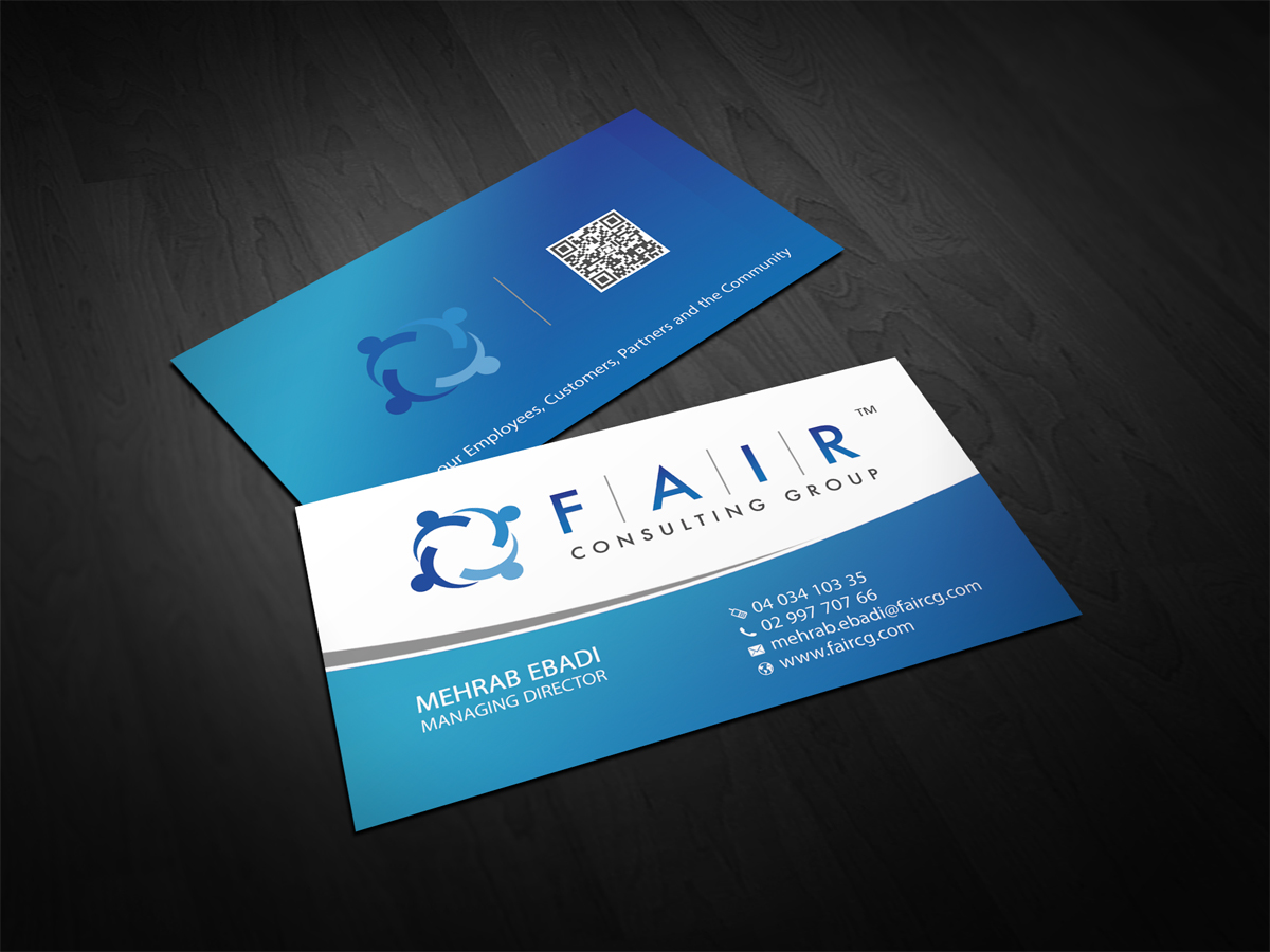 Visitenkarten-Design von diRtY.EMM für FAIR Consulting Group Pty Ltd. | Design #1454597