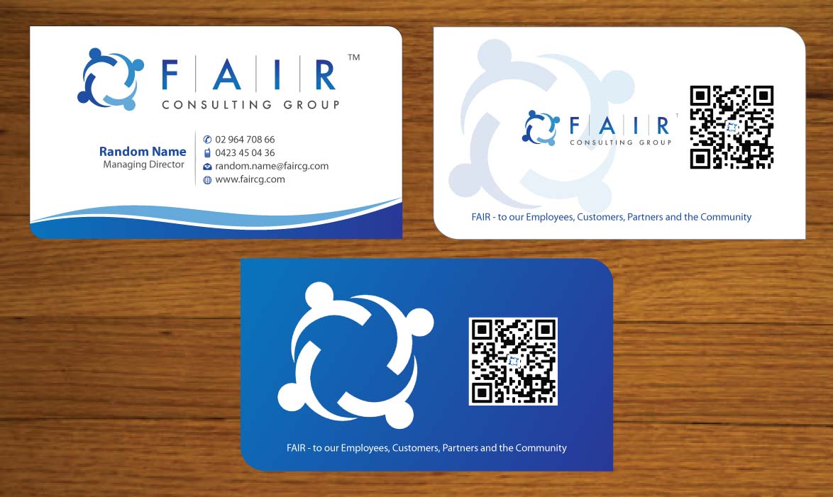 Visitenkarten-Design von Sbss für FAIR Consulting Group Pty Ltd. | Design #1431522