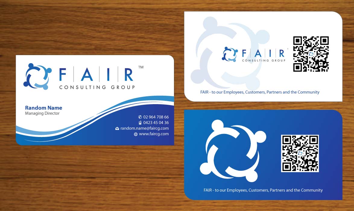 Visitenkarten-Design von Sbss für FAIR Consulting Group Pty Ltd. | Design #1431524