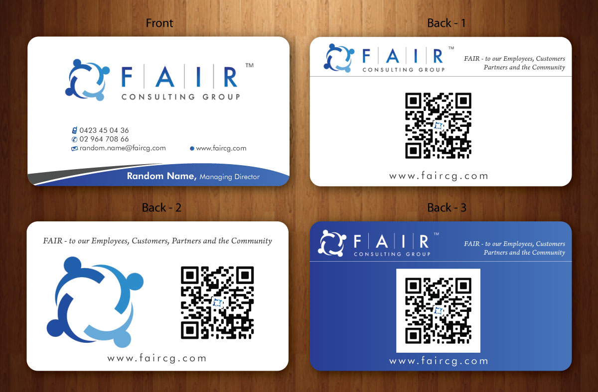 Visitenkarten-Design von Sbss für FAIR Consulting Group Pty Ltd. | Design #1432003