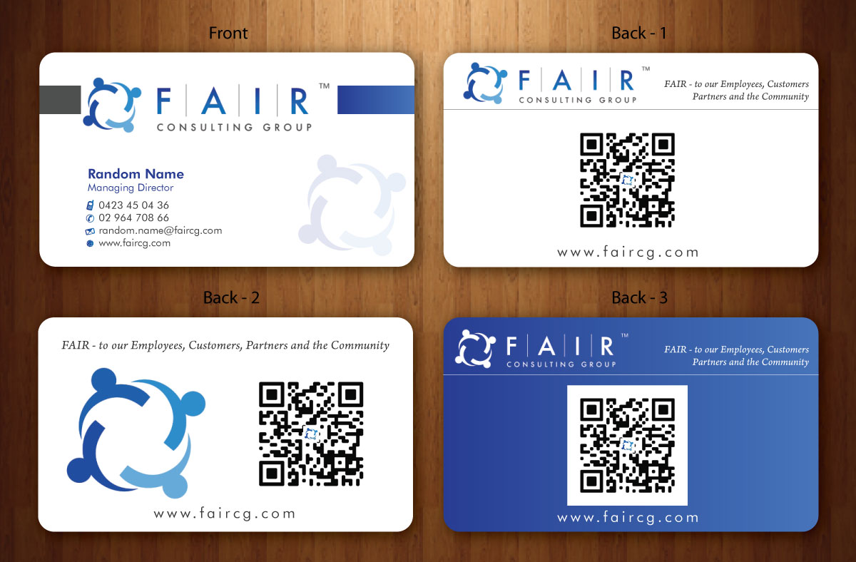 Visitenkarten-Design von Sbss für FAIR Consulting Group Pty Ltd. | Design #1432007