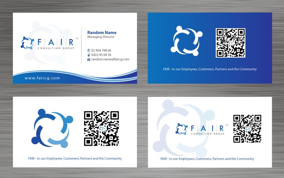 Visitenkarten-Design von Sbss für FAIR Consulting Group Pty Ltd. | Design #1433068