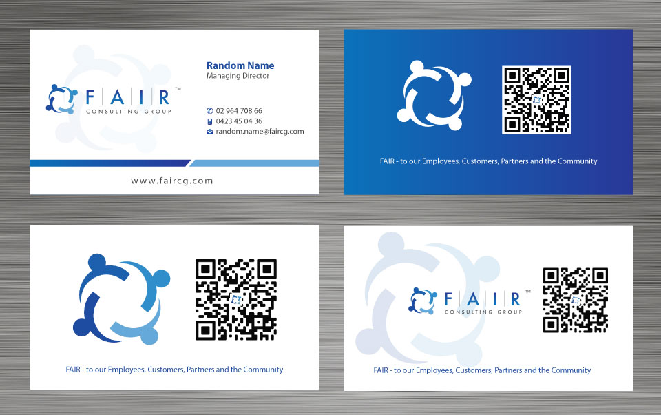 Visitenkarten-Design von Sbss für FAIR Consulting Group Pty Ltd. | Design #1433076