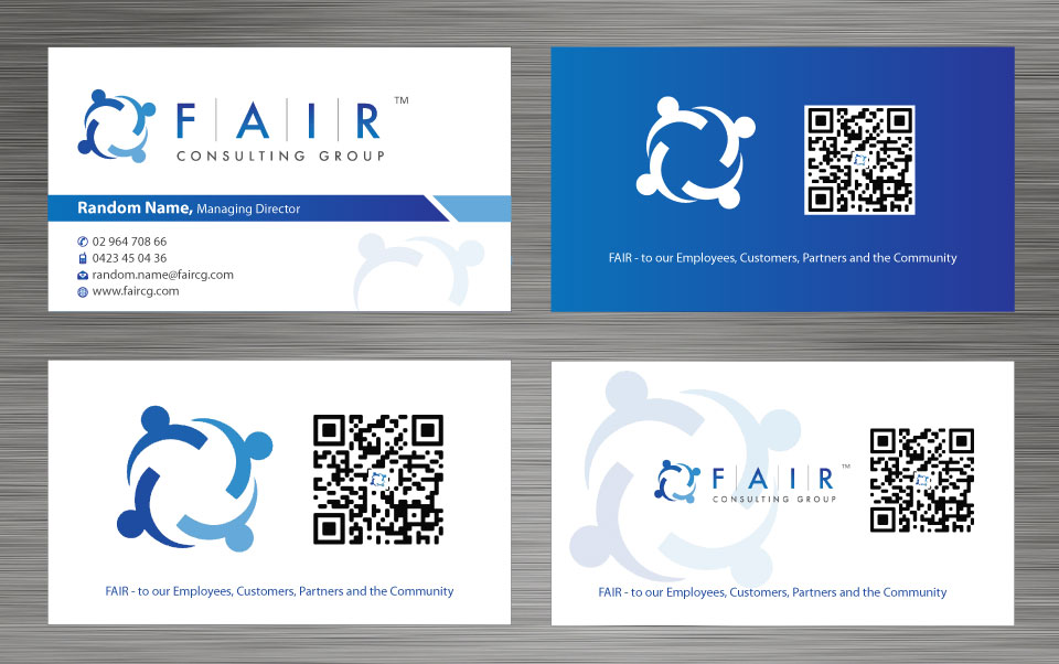 Visitenkarten-Design von Sbss für FAIR Consulting Group Pty Ltd. | Design #1433079