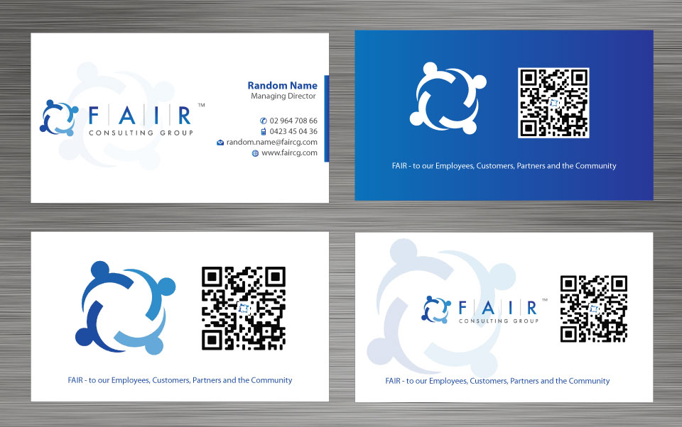 Visitenkarten-Design von Sbss für FAIR Consulting Group Pty Ltd. | Design #1433122