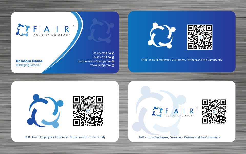 Visitenkarten-Design von Sbss für FAIR Consulting Group Pty Ltd. | Design #1433125