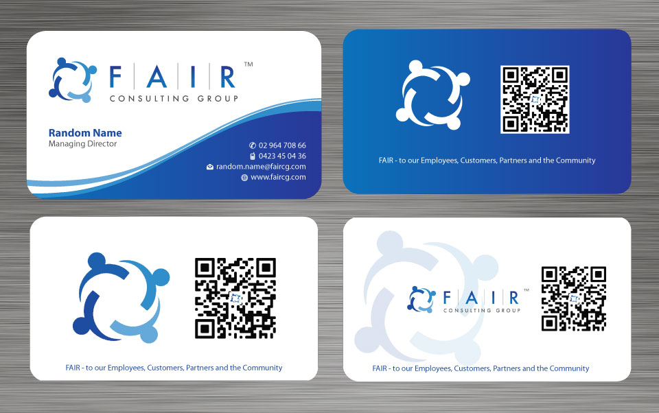 Visitenkarten-Design von Sbss für FAIR Consulting Group Pty Ltd. | Design #1433128