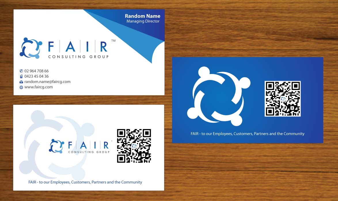 Visitenkarten-Design von Sbss für FAIR Consulting Group Pty Ltd. | Design #1433175