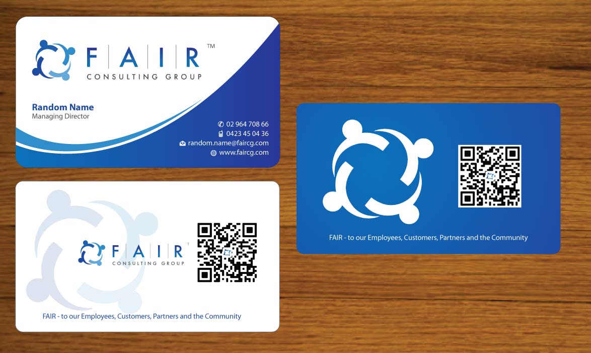 Visitenkarten-Design von Sbss für FAIR Consulting Group Pty Ltd. | Design #1433184