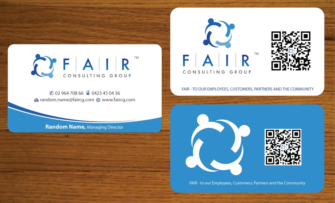 Visitenkarten-Design von Sbss für FAIR Consulting Group Pty Ltd. | Design #1433188