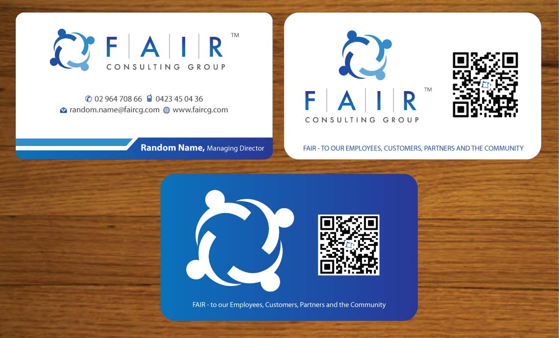 Visitenkarten-Design von Sbss für FAIR Consulting Group Pty Ltd. | Design #1433196