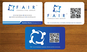 Business Card Design by Sbss for FAIR Consulting Group Pty Ltd. | Design: #1433196