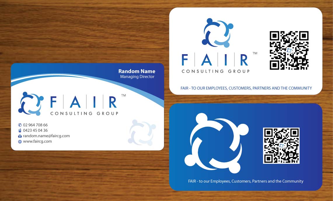Visitenkarten-Design von Sbss für FAIR Consulting Group Pty Ltd. | Design #1433201
