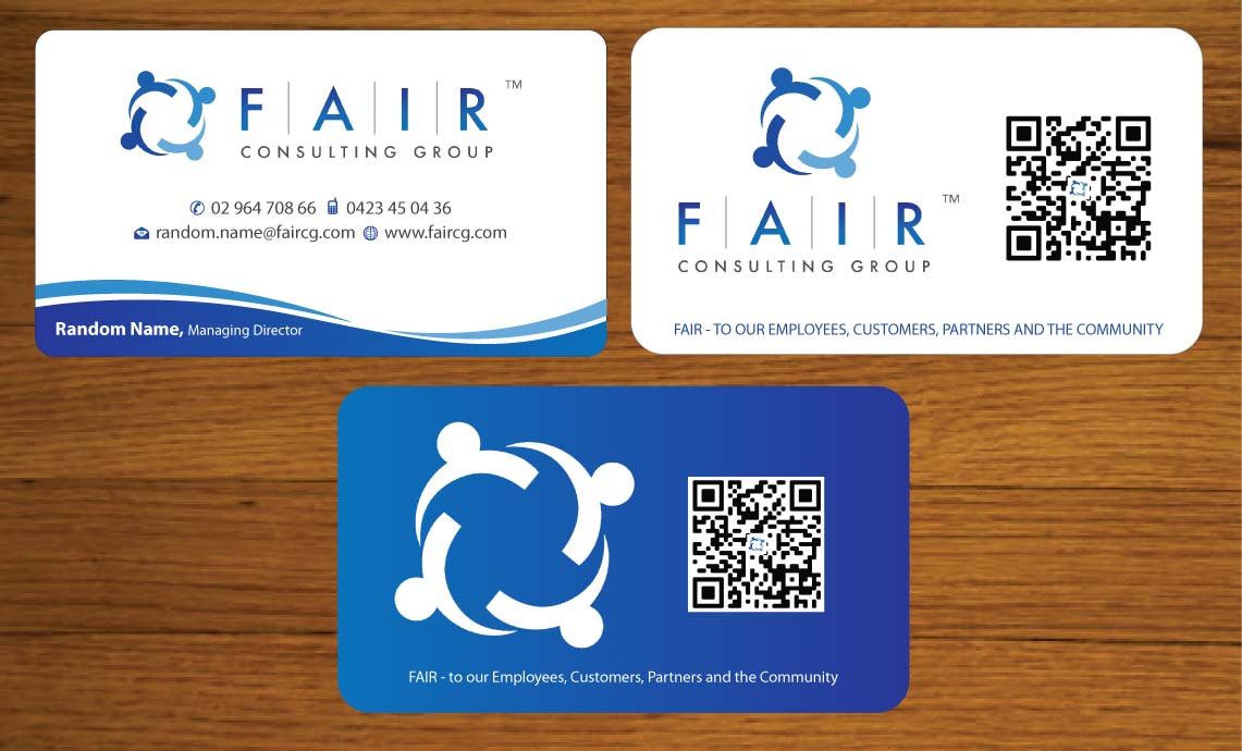 Visitenkarten-Design von Sbss für FAIR Consulting Group Pty Ltd. | Design #1433206