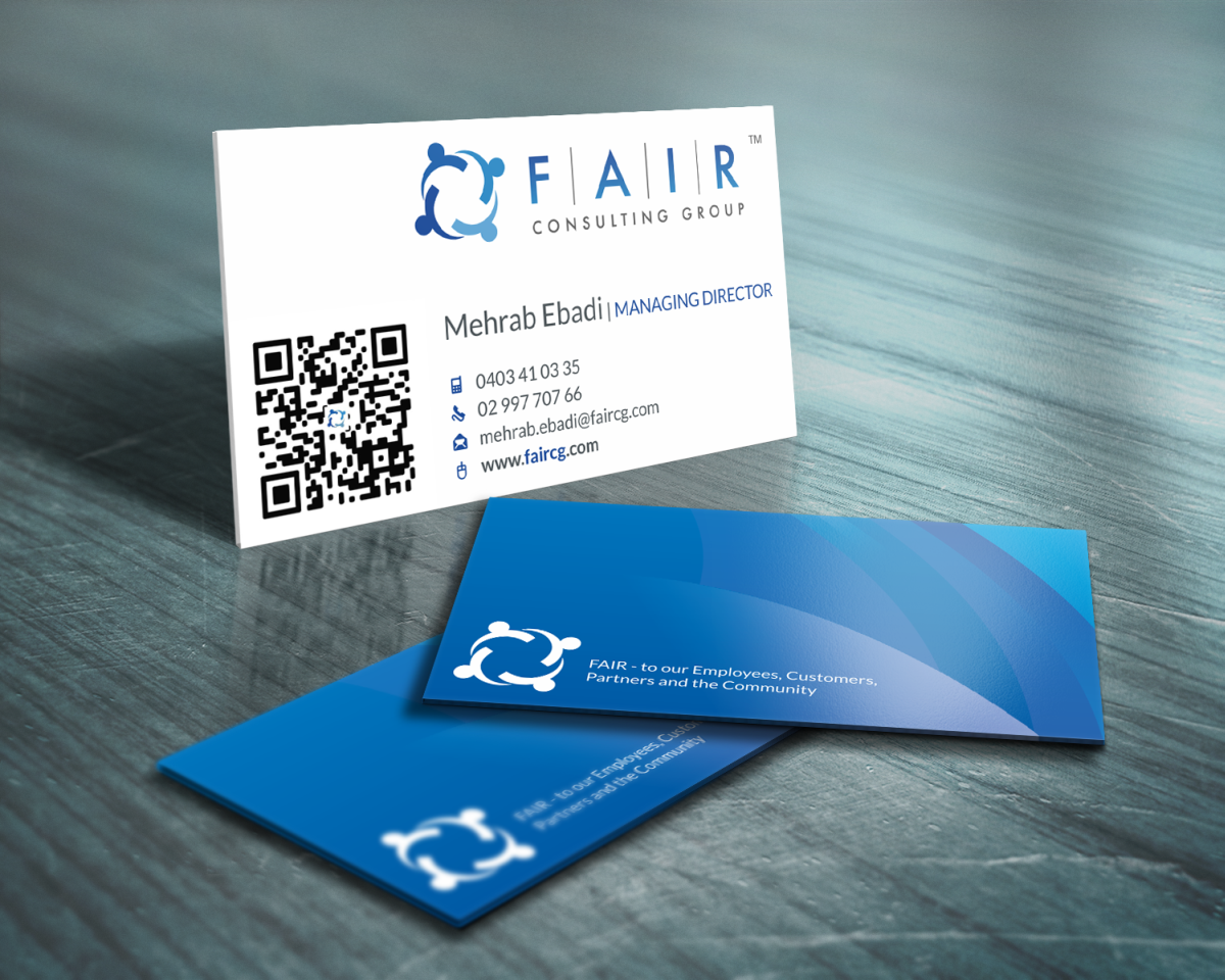 Business Card Design by HYPdesign for FAIR Consulting Group Pty Ltd. | Design #1386780