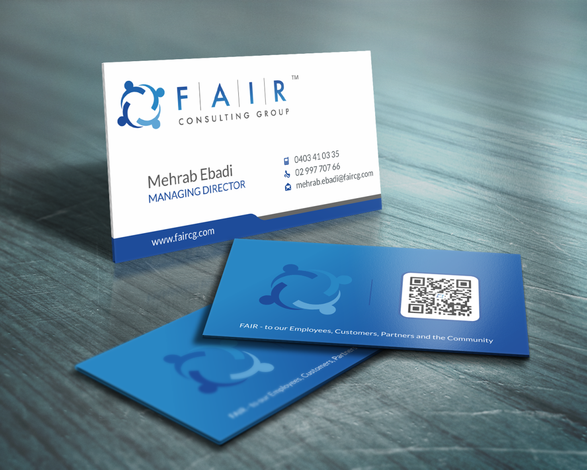 Business Card Design by HYPdesign for FAIR Consulting Group Pty Ltd. | Design #1386794