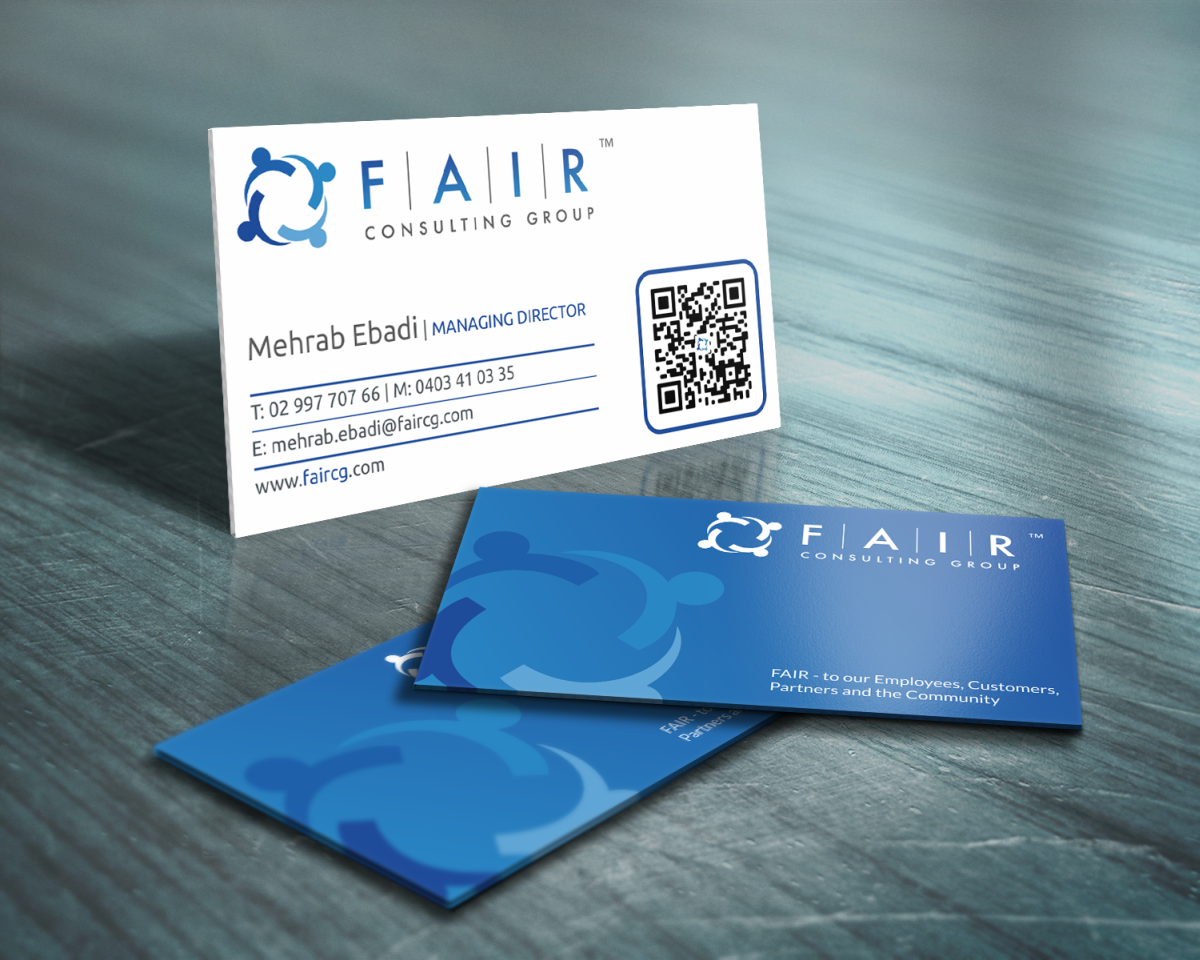 Business Card Design by HYPdesign for FAIR Consulting Group Pty Ltd. | Design #1386800