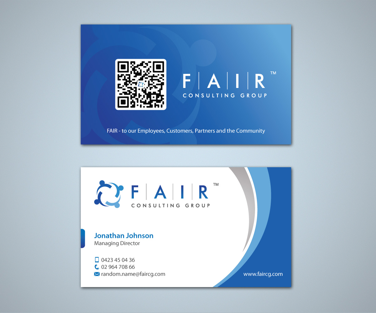 Diseño de Tarjeta de Presentación por MDesign para FAIR Consulting Group Pty Ltd. | Diseño #1452286