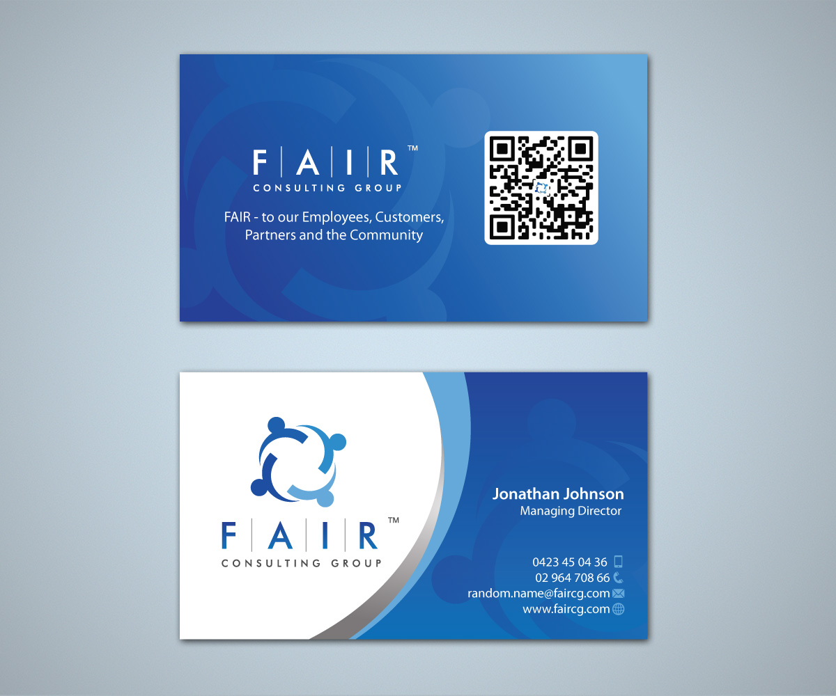 Business Card Design by MDesign for FAIR Consulting Group Pty Ltd. | Design #1452298
