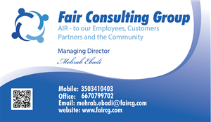 Business Card Design by Mosho-Graphics for FAIR Consulting Group Pty Ltd. | Design #1387487