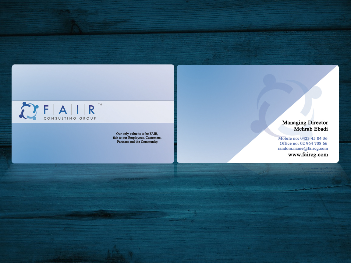 Visitenkarten-Design von master_web für FAIR Consulting Group Pty Ltd. | Design #1415392