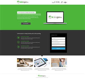 Web Design par aarsita pour Jobinger | Design #4965290