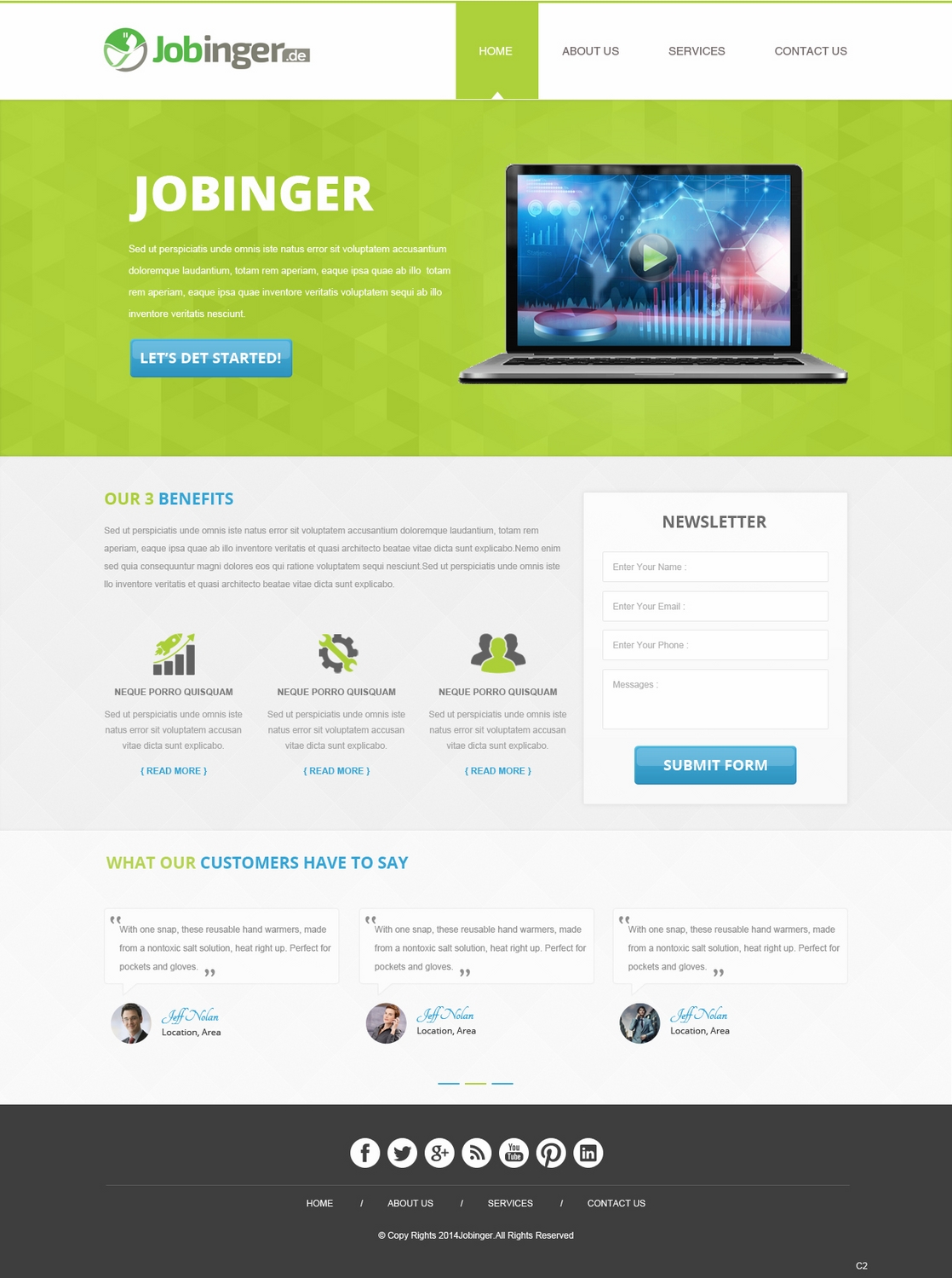 Web Design by pb for Jobinger | Design #4971809