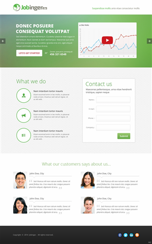 Web Design by pb for Jobinger | Design: #4971813
