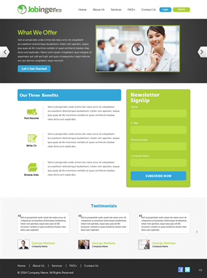 Web Design by pb for Jobinger | Design: #4980171