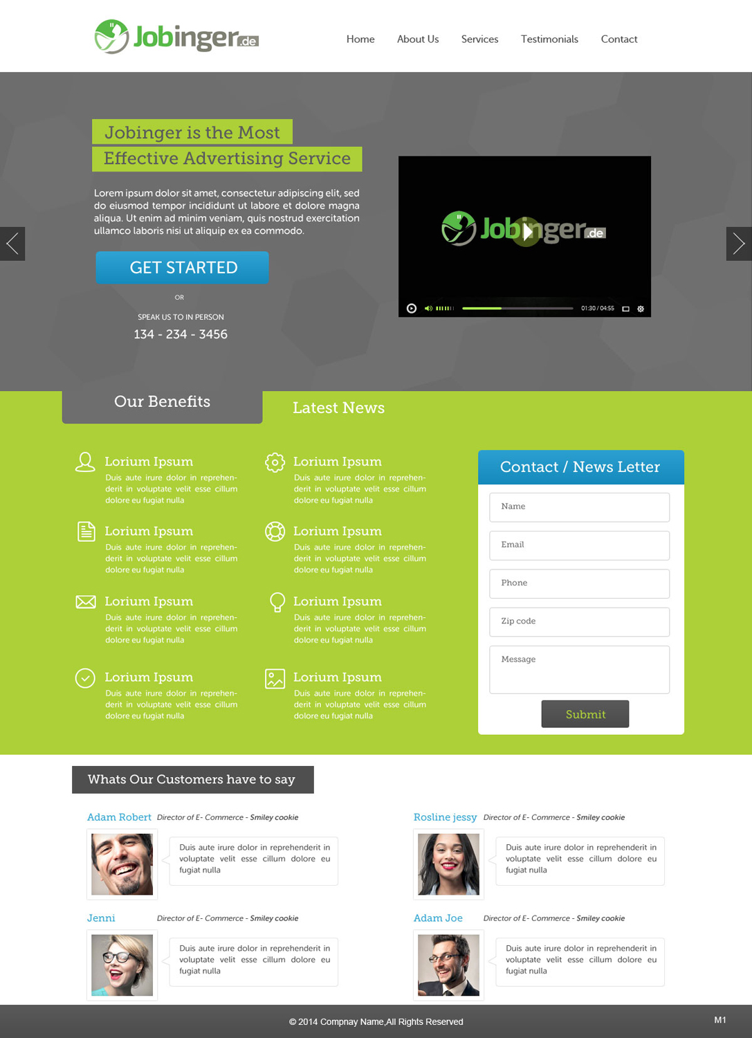 Web Design by pb for Jobinger | Design #4980178