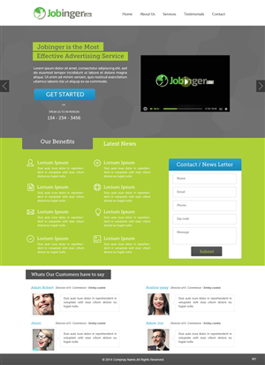 Web Design by pb for Jobinger | Design: #4980178