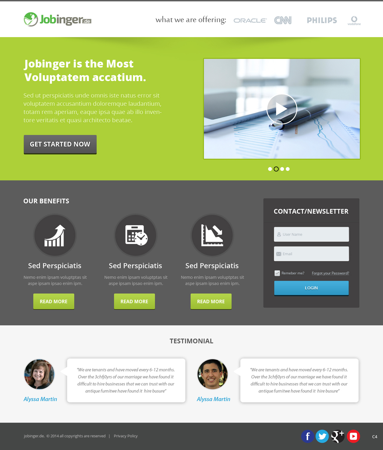 Diseño Web por pb para Jobinger | Diseño #4980187