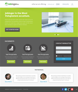 Web Design by pb for Jobinger | Design: #4980187