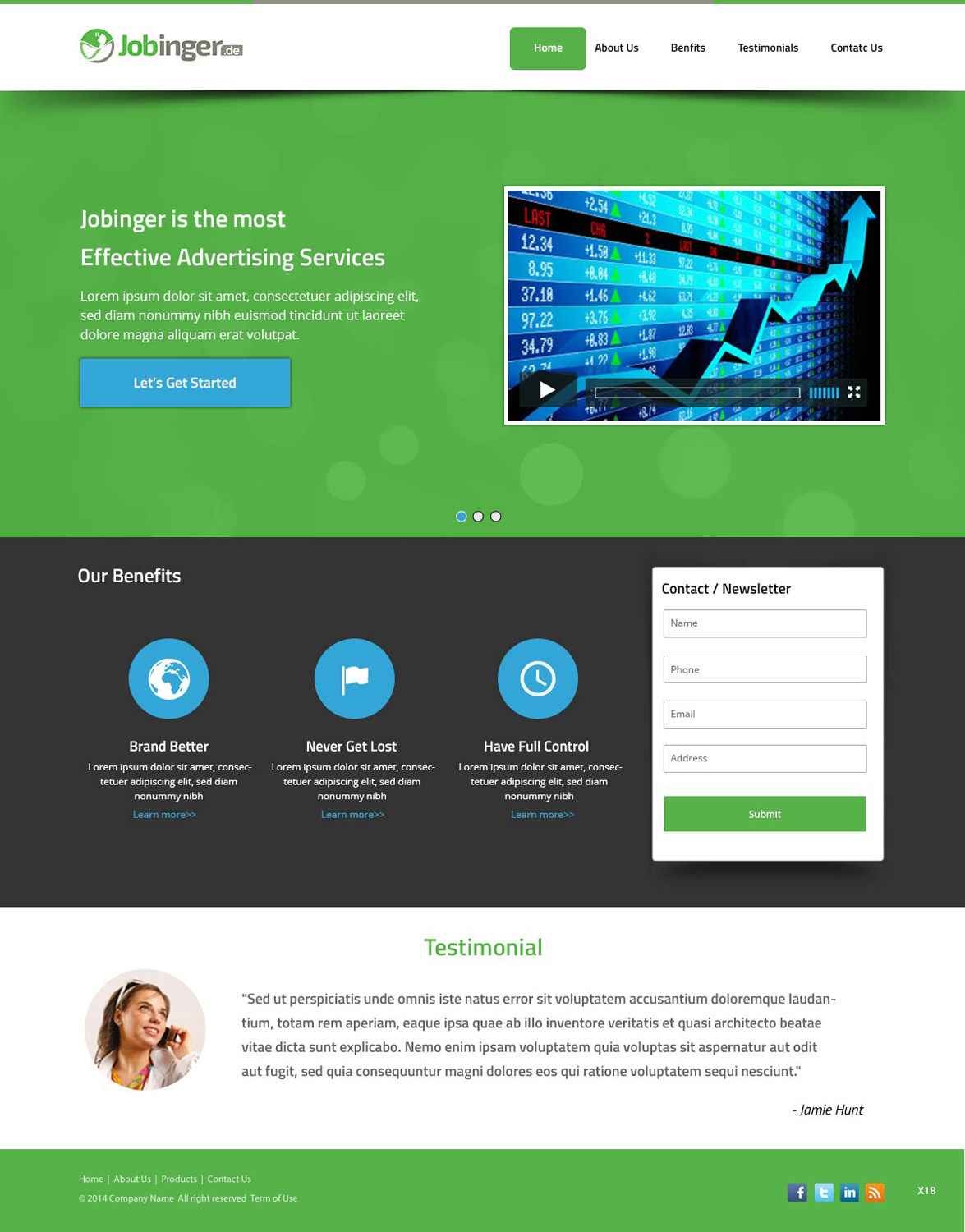 Web Design by pb for Jobinger | Design #4980191