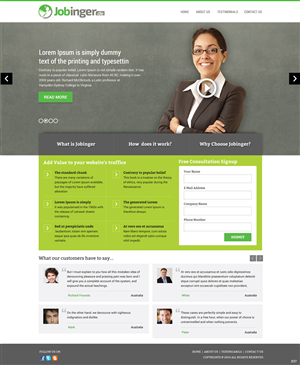Web Design by pb for Jobinger | Design: #4980210