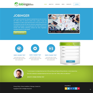 Web Design by pb for Jobinger | Design: #4980227